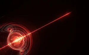Red Laser Light Beam Spiral Wallpaper