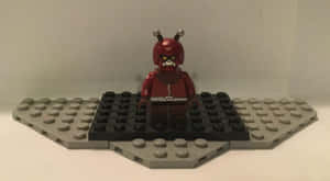 Red Lego Villain Figure Wallpaper