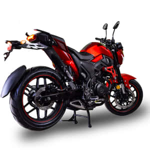 Red Lifan Motorcycle Profile View Wallpaper