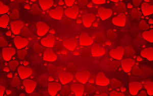 Red Love Hearts Background Wallpaper