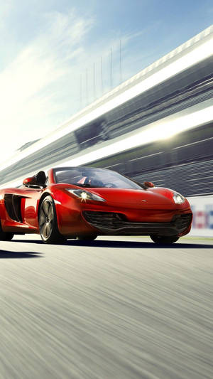 Red Mclaren 12c Car Iphone Wallpaper