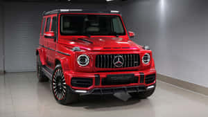 Red Mercedes G63 A M G Showroom Wallpaper