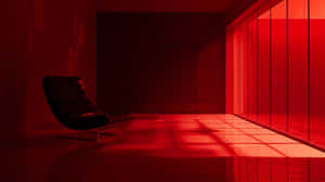 Red Minimalist Interior Design Wallpaper