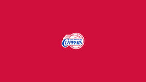 Red Minimalist Nba Team La Clippers Logo Wallpaper