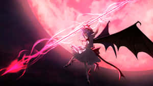 Red Moon Anime Battle Scene Wallpaper