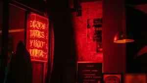 Red Neon Light Signage Pc Wallpaper