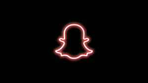 Red Neon Snapchat Logo Wallpaper
