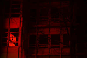 Red_ Night_ Building_ Window Wallpaper