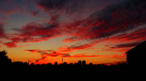 Red Orange Aesthetic Clouds Wallpaper