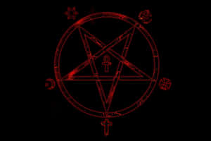 Red Pentagram Satanic Symbol Wallpaper