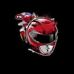 Red Ranger Helmet Artwork Wallpaper