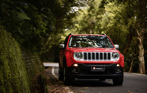 Red Renegade Jeep Wallpaper