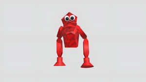 Red Robot Character Design Wallpaper
