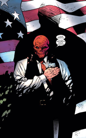 Red Skull American Flag Wallpaper