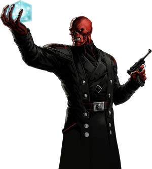 Red Skull Holding The Cube Wallpaper