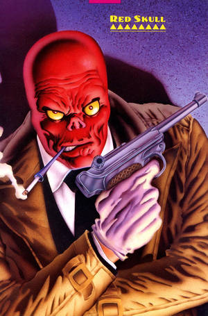 Red Skull Vintage Poster Wallpaper