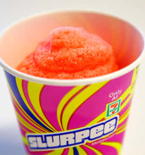 Red Slurpeein Branded Cup Wallpaper