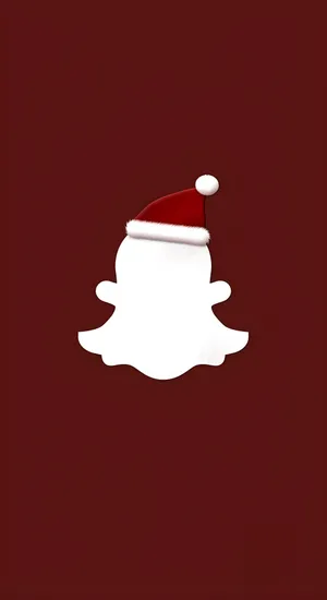 Red Snapchat Logo Christmas Edition Wallpaper
