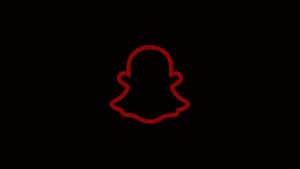 Red Snapchat Logo Design Wallpaper