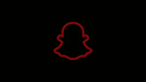 Red Snapchat Logo Design Wallpaper