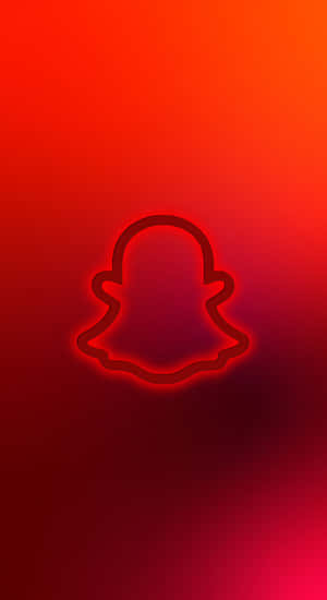 Red Snapchat Logo Design Wallpaper