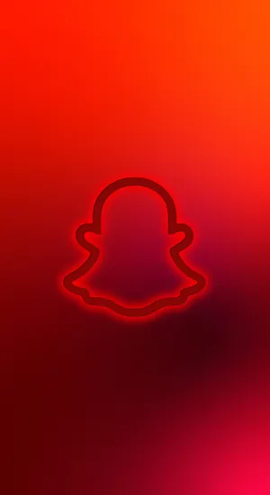 Red Snapchat Logo Design Wallpaper