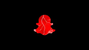 Red Snapchat Logo Design Wallpaper