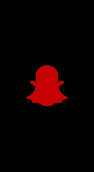Red Snapchat Logo Design Wallpaper