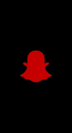 Red Snapchat Logo Design Wallpaper