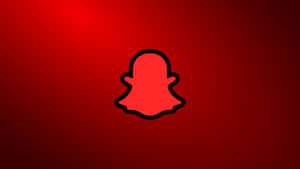 Red Snapchat Logo Design Wallpaper