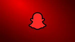 Red Snapchat Logo Design Wallpaper
