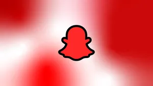 Red Snapchat Logo Design Wallpaper