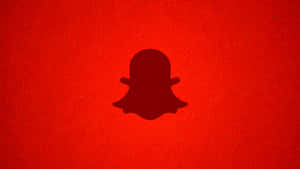 Red Snapchat Logo Design Wallpaper