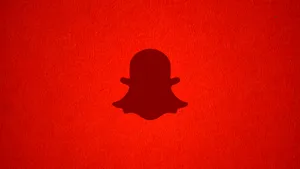 Red Snapchat Logo Design Wallpaper