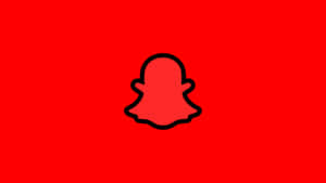 Red Snapchat Logo Design Wallpaper