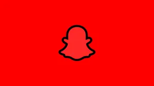 Red Snapchat Logo Design Wallpaper