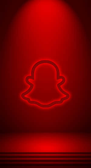 Red Snapchat Logo Design Wallpaper