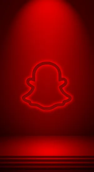 Red Snapchat Logo Design Wallpaper