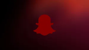 Red Snapchat Logo Design Wallpaper