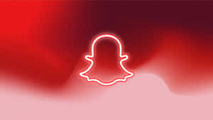 Red Snapchat Logo Design Wallpaper