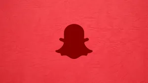 Red Snapchat Logo Design Wallpaper