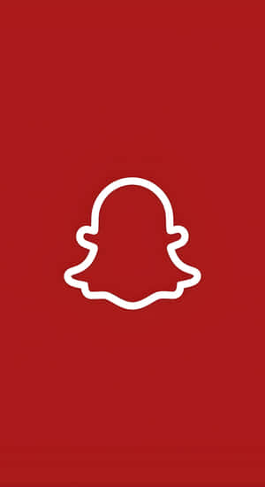 Red Snapchat Logo Design Wallpaper