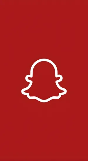 Red Snapchat Logo Design Wallpaper