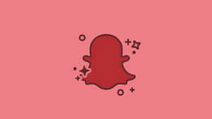 Red Snapchat Logo Design Wallpaper