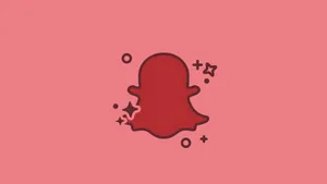 Red Snapchat Logo Design Wallpaper