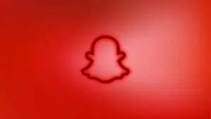 Red Snapchat Logo Design Wallpaper