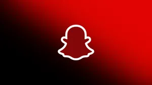 Red Snapchat Logo Design Wallpaper