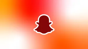Red Snapchat Logo Design Wallpaper