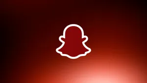 Red Snapchat Logo Design Wallpaper