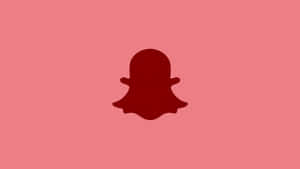Red Snapchat Logo Design Wallpaper